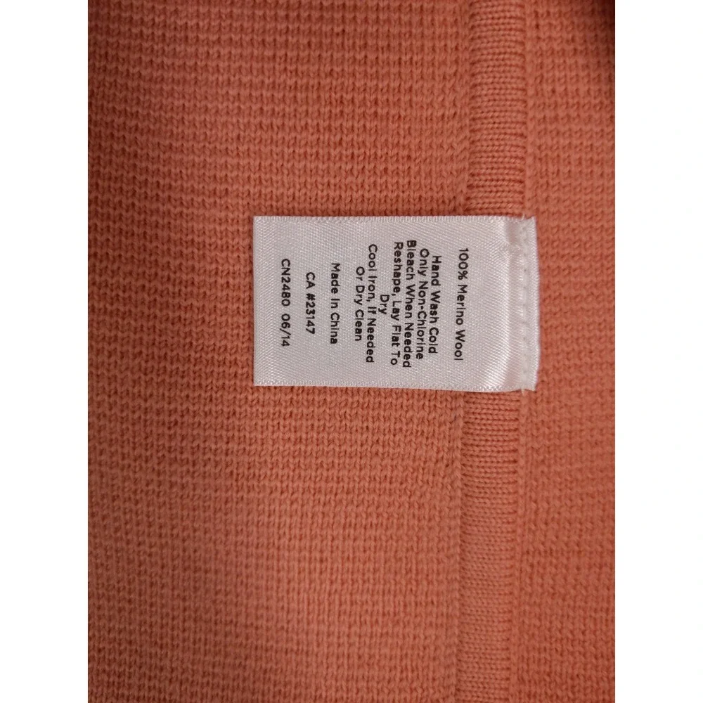 Talbots Cardigan Sweater Jacket Womens M Pink Pure Italian‎ Merino Wool